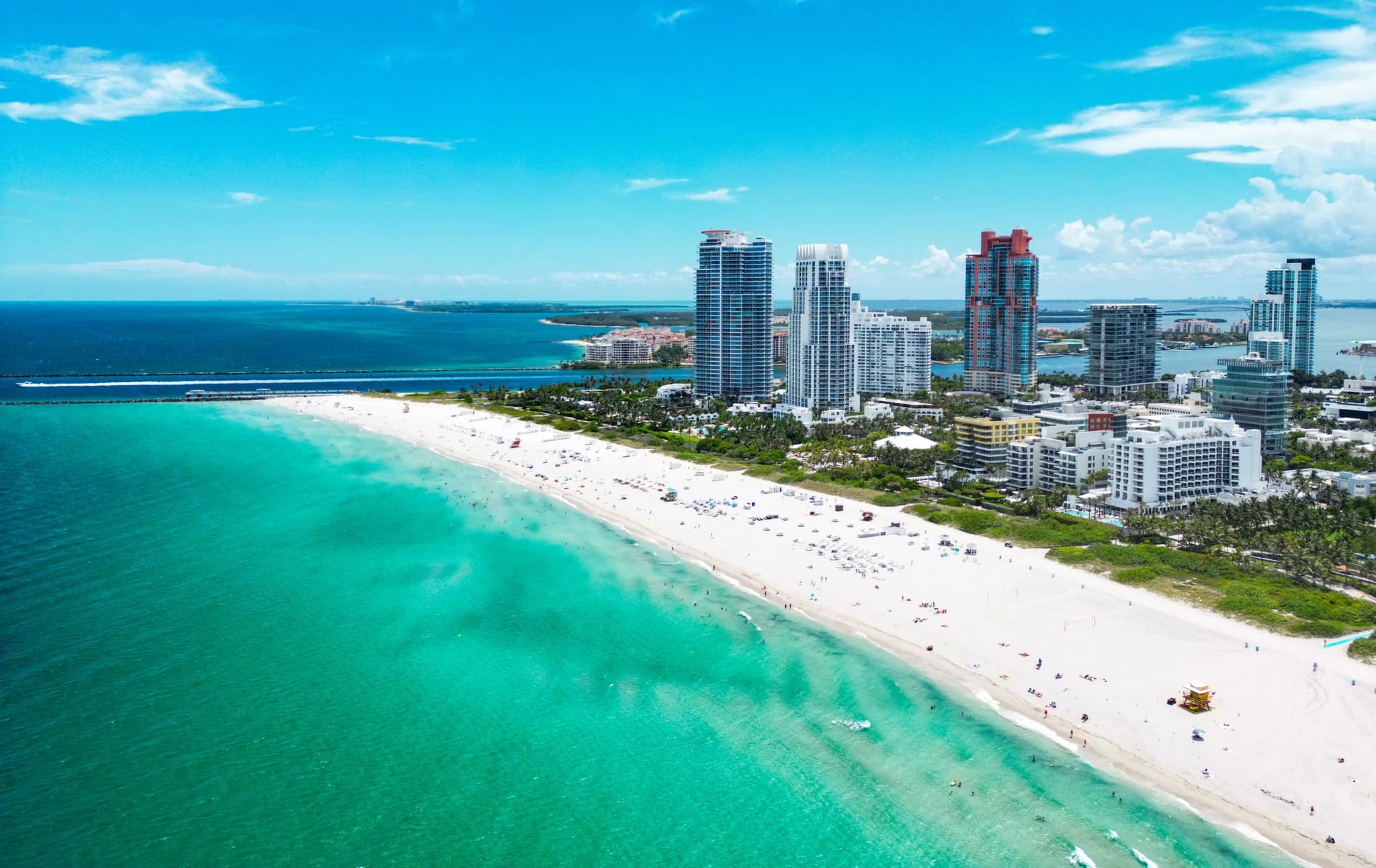 Aerial view of South of Fifth — Miami Beach's most exclusive neighborhood